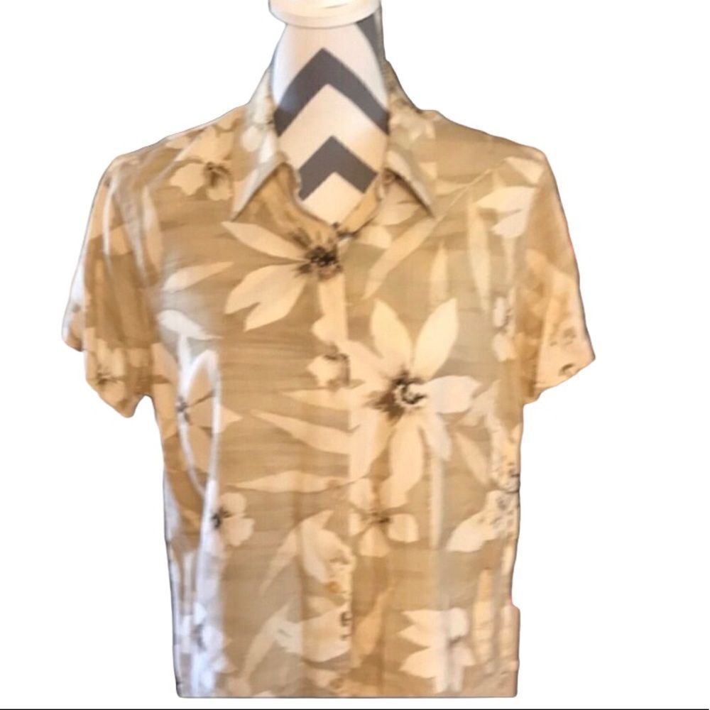 Liz  Claiborne Silk Button Down Blouse MEDIUM